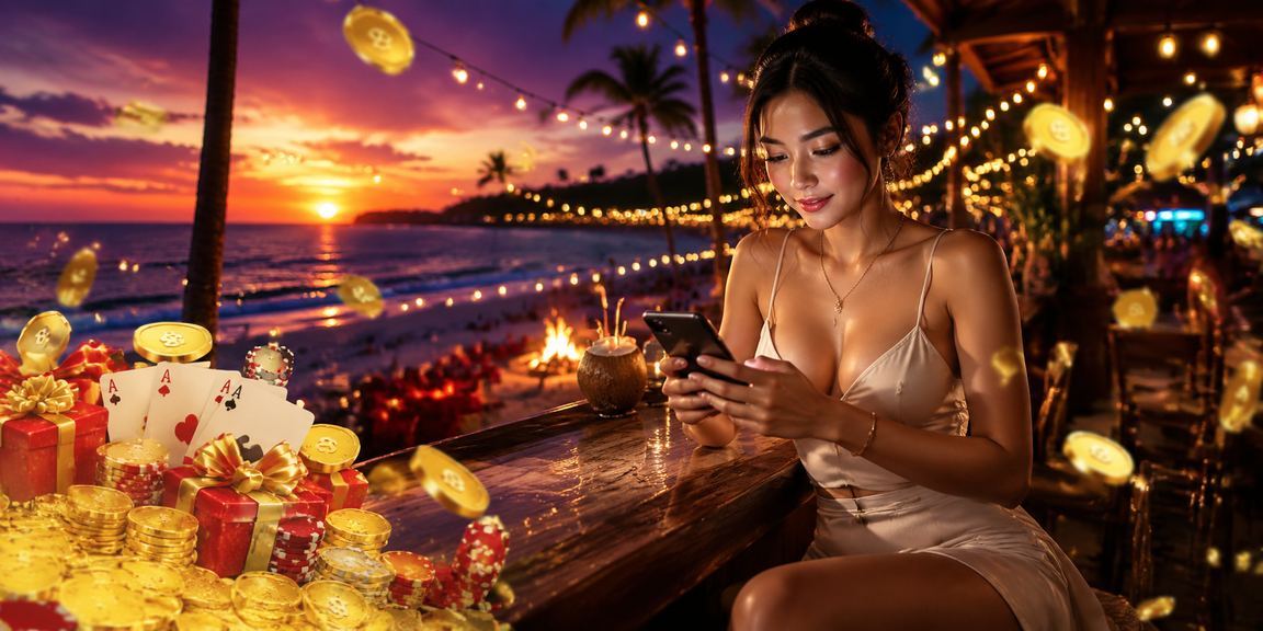 Người chơi bài tại bãi biển Phú Quốc thư giãn với trò chơi trực tuyến
