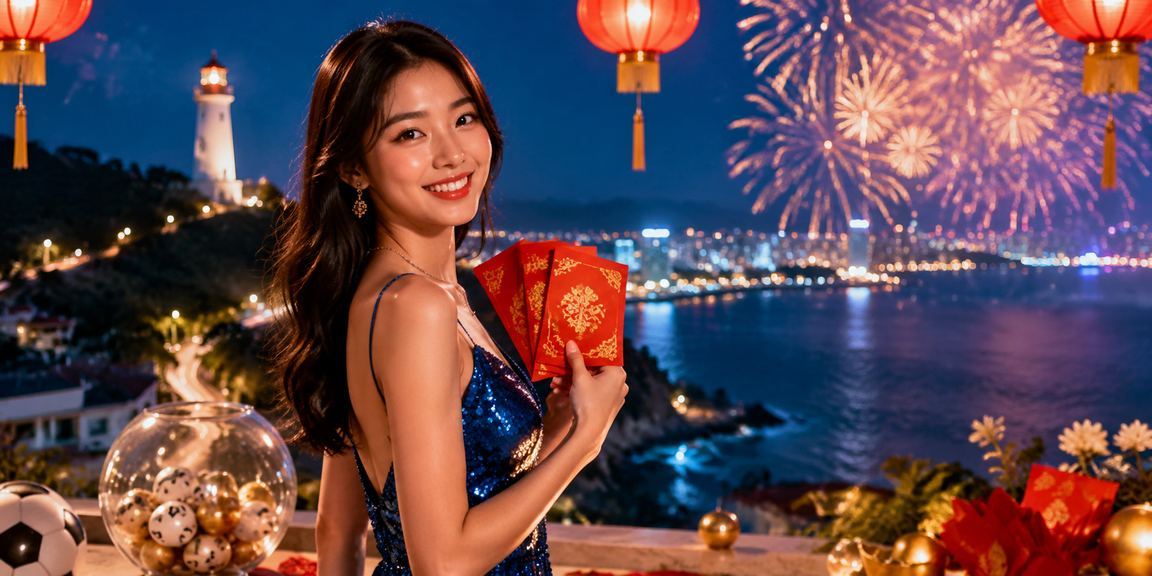 Người dân Vũng Tàu mua vé xổ số bên đèn lồng truyền thống lễ hội